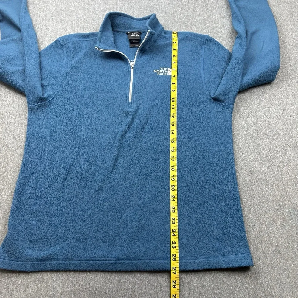 The North Face 1/4 Zip Pullover Men's Medium Fleece‎ Blue Lightweight